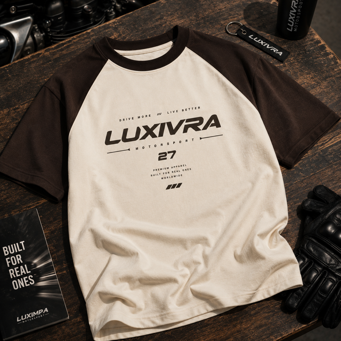 LUXIVRA — MOTORSPORT 27 RAGLAN TEE