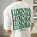 LUXIVRA Wave Logo Tee – Ivory White