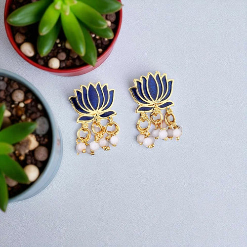 Lotus Pearl Gold-Tone Necklace Set